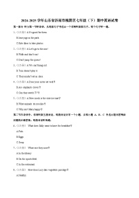 山东省济南市槐荫区2024-2025学年七年级下学期期中考试 英语试卷（含解析）
