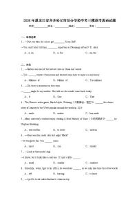 2025年黑龙江省齐齐哈尔市部分学校中考三模联考英语试题（无答案）