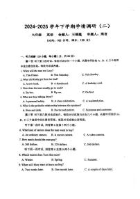 2025年河南省实验中学九年级英语下学期学情调研（二）试卷（中考模拟）