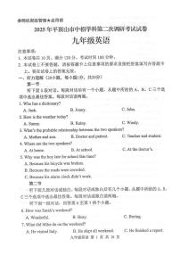 2025年河南省平顶山市中考二模英语试题（中考模拟）
