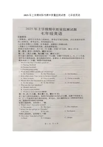 湖南省长沙市浏阳市2024-2025学年七年级下学期期中质量监测英语试卷(含答案与解析)
