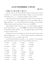 2025届中考英语模拟卷（无听力） 【宁夏专用】