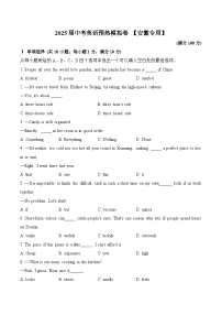 2025届中考英语模拟卷（无听力） 【安徽专用】
