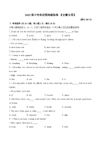 2025届中考英语模拟卷（无听力） 【安徽专用】