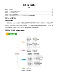 2025年中考英语专项复习讲义专题04 构词法(原卷版)