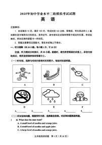 山东省临沂市沂南县2025年中考二模英语试卷（中考模拟）