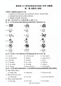 2025年贵州省初中学业水平考试英语试卷（中考模拟）