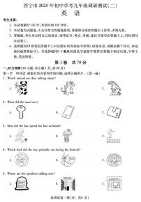 2025年青海省西宁市中考二模英语试卷（中考模拟）
