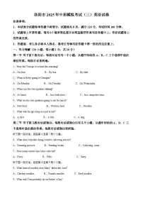 2025年河南省洛阳市第三次中招模拟考试英语试卷（中考模拟）