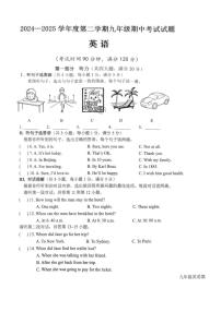 海南省海口市2024—2025学年下学期九年级期中考试英语试题
