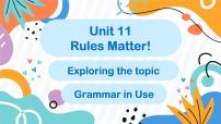 仁爱科普版（2024）七年级下册（2024）Unit 11 Rules Matter !教学课件ppt