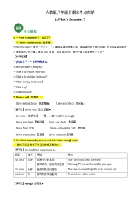 期末知识点梳理2024-2025学年人教版英语八年级下册+-A4
