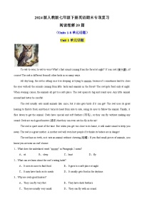 2024版人教版七年级下册英语期末专项复习阅读理解练习含答案