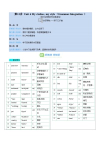 第12讲 Unit 6 My clothes, my style（Grammar-Integration）-【暑假自学课】2025年新七年级英语暑假提升精品讲义（译林版2024）