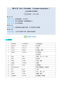 第02讲 Unit 1 Friendship（Grammar-Integration）（知识全梳理&考点精准练）-【暑假自学课】2025年新八年级英语暑假提升精品讲义（译林版2024）