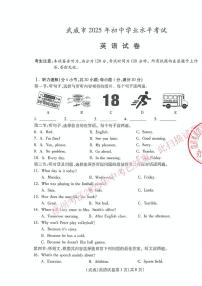 2025年甘肃省武威市 嘉峪关市 临夏州中考英语真题（中考模拟）