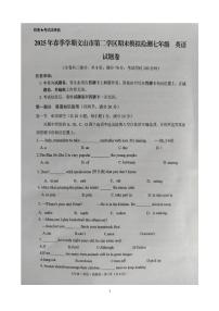 云南省文山壮族苗族自治州文山市第二学区七年级下学期期末模拟预测英语试题