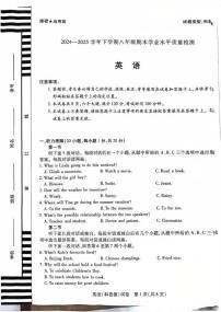 河南省新乡市2024-2025学年八年级下学期6月期末考试英语试题