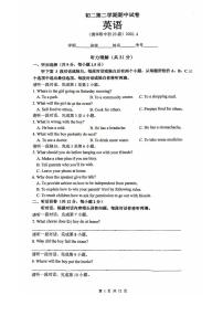北京市清华大学附属中学2024-2025学年八年级下学期期中考试英语试卷
