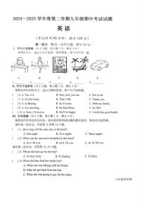 海南省海口市2024—2025学年九年级下学期期中考试英语试题