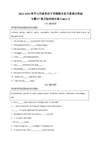 专题07 重点短语综合练Units1-8-2024-2025学年七年级英语下学期期末复习重难点突破练习（人教版2024 ）