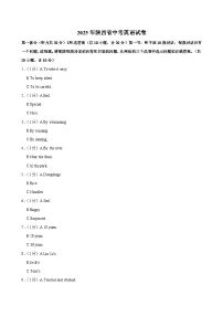 2025年陕西省中考英语试卷及答案