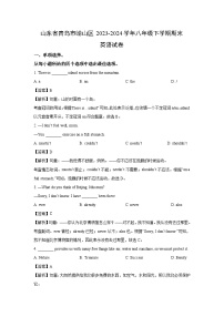 山东省青岛市崂山区2023-2024学年八年级下期末英语试卷（解析版）