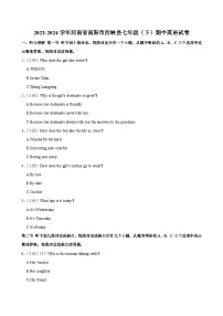 河南省南阳市西峡县2023-2024学年七年级下学期期中考试英语试卷