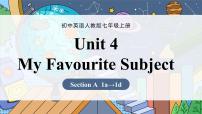 初中英语人教版（2024）七年级上册（2024）Unit 4 My Favourite Subject Section A试讲课课件ppt