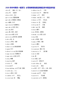 2026年中考英语一轮复习：必背高频易错易混词组及常考易混淆句型 学案