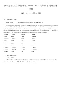 河北省石家庄市新华区2023-2024学年七年级下学期期末考试英语试卷