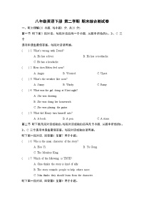 八年级英语下册 第二学期 期末综合测试卷（人教河南版 2025年春）