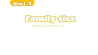 初中外研版（2024）Unit 3 Family ties课文配套课件ppt