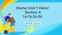 初中英语人教版（2024）七年级上册（2024）Unit 1 Hello! Section A获奖ppt课件