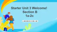 初中英语人教版（2024）七年级上册（2024）Unit 3 Welcome! Section B获奖课件ppt