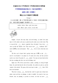 中考英语语法综合练习9（短文选词填空）必刷15篇-【备战2024中考英语】中考英语语法专项突破（含答案与解析）