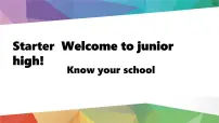 外研版（2024）七年级上册（2024）Starter Welcome to junior high课堂教学ppt课件