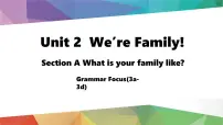 七年级上册（2024）Unit 2 We're Family! Section A优秀课件ppt