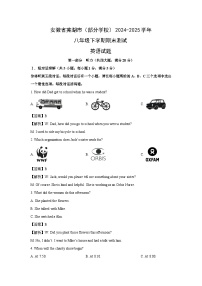 安徽省芜湖市（部分学校）2024-2025学年八年级下学期期末测试 (解析版)英语试卷