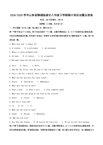 2024-2025学年山东省聊城临清市八年级下学期期中英语试题及答案