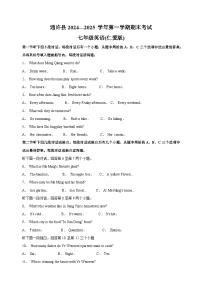 河南省开封市通许县2024-2025学年七年级上学期期末考试英语试题（含答案解析）
