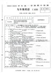 河南省周口市沈丘县2024-2025学年上学期九年级期中考试英语试题及答案