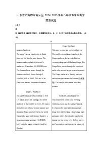 山东省济南市东南片区2024-2025学年八年级下学期期末 (解析版)英语试题