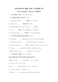 人教版（2024）七年级上册（2024）Unit 3 Welcome! Section A课后作业题