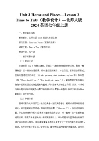 初中英语北师大版（2024）七年级上册（2024）Lesson 2 Time to Tidy教案及反思