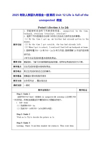 人教版（2024）九年级全册Unit 12 Life is full of the unexpected综合与测试表格教学设计