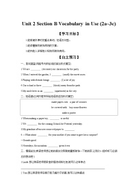 初中英语人教版（2024）八年级上册（2024）Vocabulary in Use导学案及答案