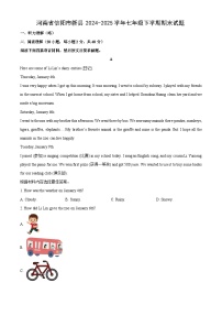 河南省信阳市新县2024-2025学年七年级下学期期末英语试卷（解析版）