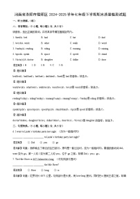 河南省洛阳市偃师区2024-2025学年七年级下学期期末质量检测英语试卷（解析版）