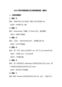 2025年中考英语复习之代词冲刺训练（解析）